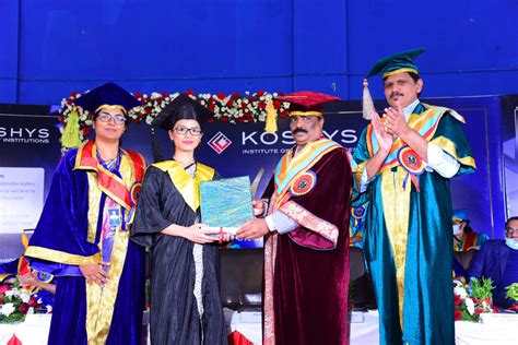 graduation held at koshys institute of health sciences india education latest education