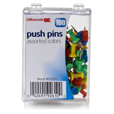 Push Pins Assorted Colors Office Systems Aruba