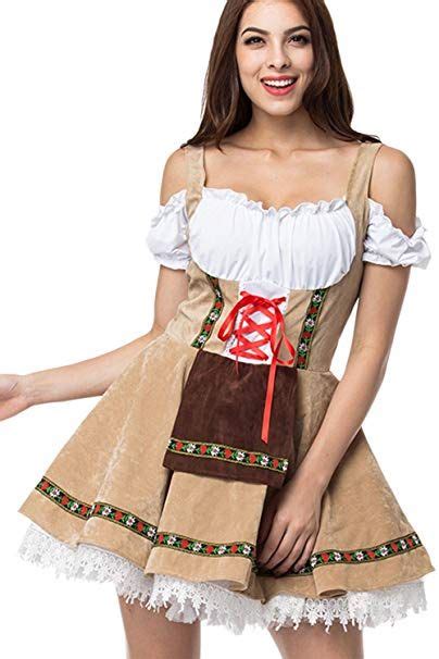 zonsaoja damen oktoberfest kostüme deutschen dirndl mini kleid bier brown s oktoberfest wiesn