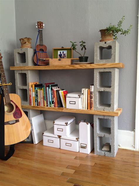 Cinder Block Bookshelf Ideas - Bookshelves