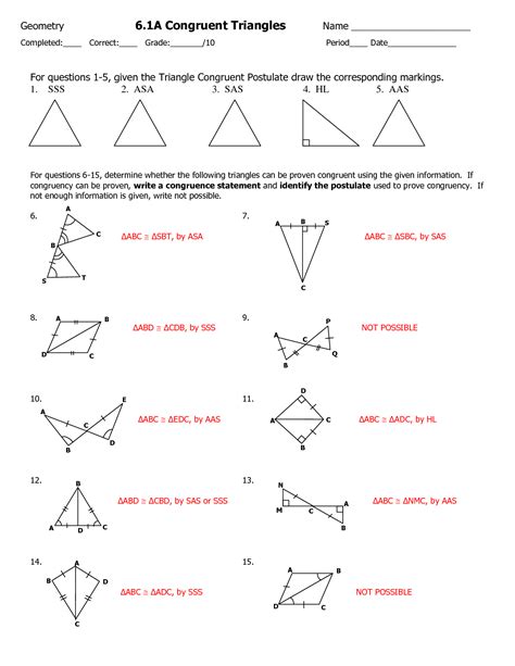 … congruent and similar triangles. Proving Triangles Congruent Sss Sas Worksheet Answers ...