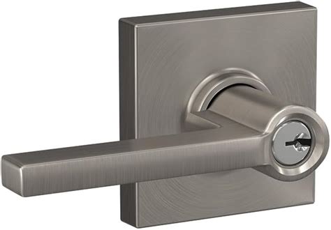 Schlage F51a Lat 619 Col Latitude Lever With Collins Trim Keyed Entry