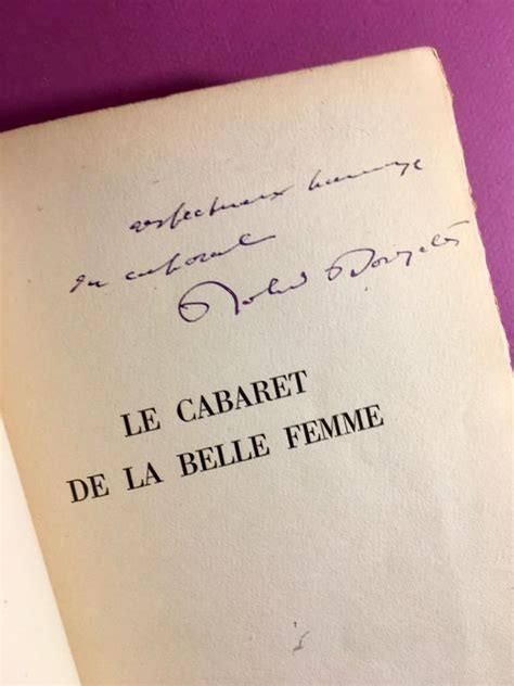 Le Cabaret De La Belle Femme Envoi De Lauteur By Dorgeles Roland