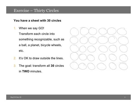 Exercise Thirty Circles You Have A Sheet With 30 Circles 1 When We