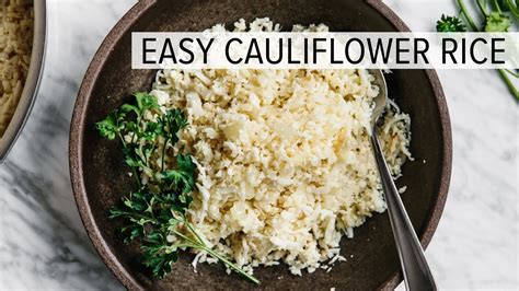 How To Make Cauliflower Rice Easy Cauliflower Rice Recipe Youtube