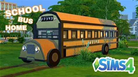 School Bus Home 🚌🌿🏫 The Sims 4 Speedbuild No Cc Youtube