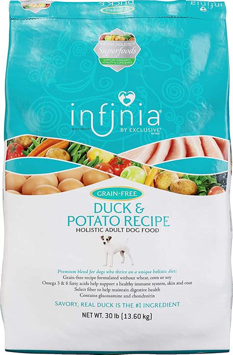 Pmi Nutrition Infinia Duck And Potato Recipe Adult Dog Food 30 Pound Bag
