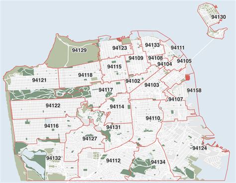 Zip Code Map San Francisco Ca Map Images