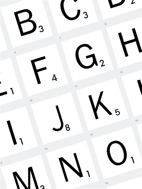 Printable Scrabble Letters Printable Template Diy Scrabble Etsy