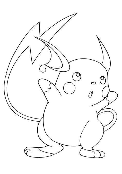 Desenhos De Pokemon Raichu 9 Para Colorir E Imprimir Colorironlinecom