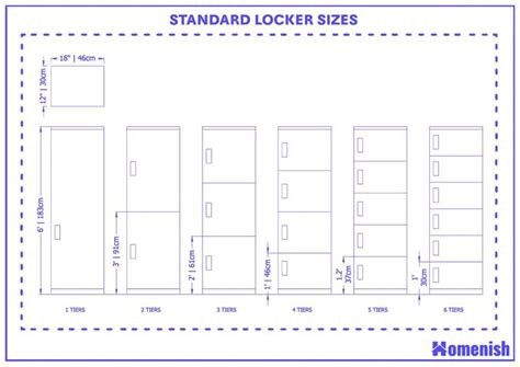 Standard Locker Sizes With Diagram Homenish