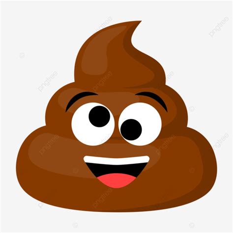 Cute Poop Emoji With Ridiculous Face Vector Poop Emoticons