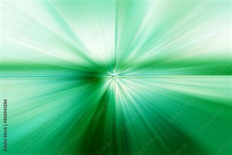Abstract Surface Of A Radial Zoom Blur Of Green And White Tones On A
