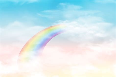 Rainbow In The Colourful Sky Photography Background Backdrop