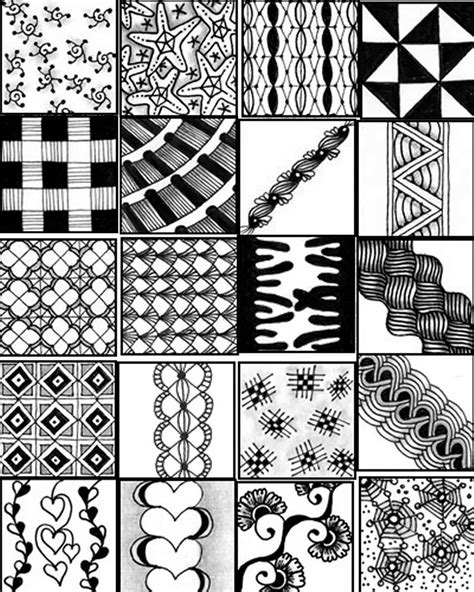 Коллекция танглов ✡ tangles collection и творческих работ ☯️ artworks collection. The gallery for --> Zentangle Pattern Sheet