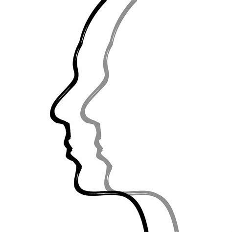 Black Gray Side View Face Sketch Head Brain Thoughts Human Body