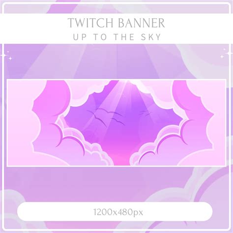 Purple Cloud Twitch Banner Twitch Banner Twitch Cute Banner Twitch