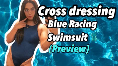 crossdresser in a blue speedo one piece swimsuit xheiditvx youtube