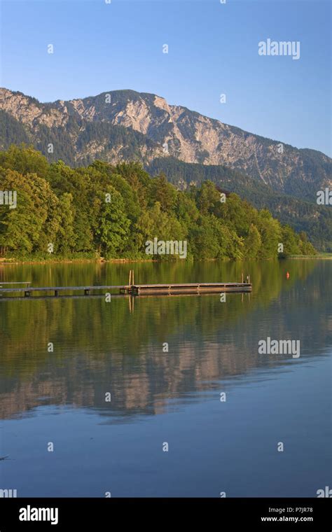 The Lake Kochelsee And Mountain Jochberg Kochel Am See Upper Bavaria