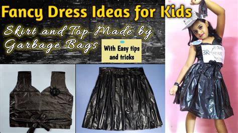Fancy Dress Ideas Garbage Bag Dress Top And Skirt प्लास्टिक बैग से