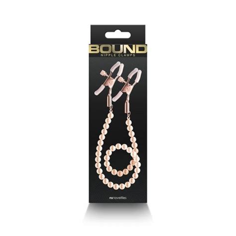 Bound Pearl Chain Dc1 Nipple Clamps Rose Gold Sex Toys At Adult Empire