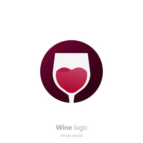 Set Of Logo Round With A Glass Of Wine Capsule With Liquid In Motion Vector Gradient Flat