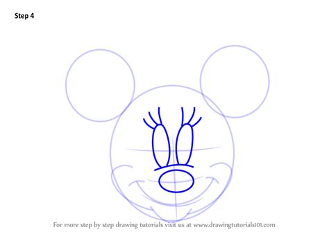 Learn How To Draw Minnie Mouse Face From Mickey Mouse Clubhouse Mickey