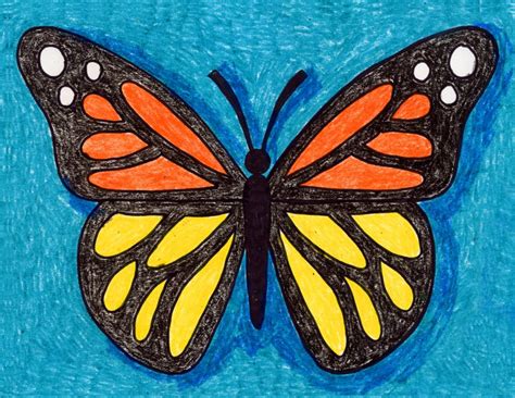 How to draw patterns on butterfly wings. How to Draw a Butterfly · Art Projects for Kids
