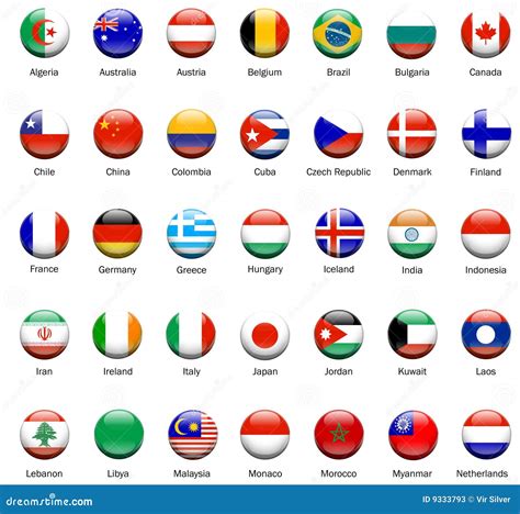 World Flag Icons 01 Stock Vector Illustration Of World 9333793
