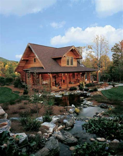 Well Definitely Have A Stream And Pond Log Home Living Log Homes