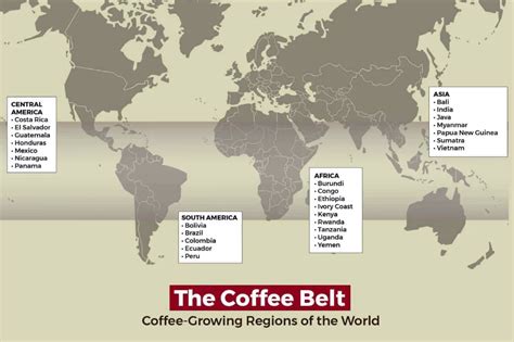 The Coffee Belt Coffee Growing Regions Of The World In 2021