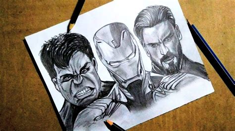 Simple Avengers Pencil Drawing Bestpencildrawing