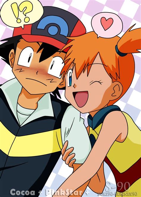Awkward And Sweet Moment By Rainbowrose725 Pokemon Ash And Misty Ash And Misty Misty From