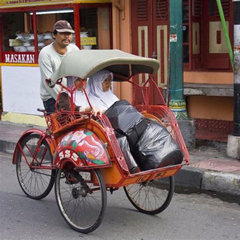 Becak One Of Cheapest Way To Get Around Town Indonesia