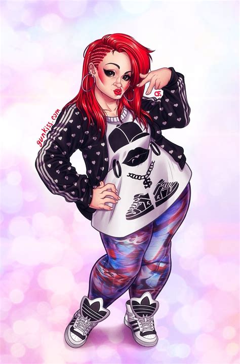 Illustration Character Girl Red Hair Dance Adidas Gunkiss Girl