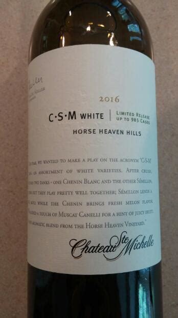 Michelle indian wells merlot, $13.89 (on sale for $10.89) columbia crest h3 merlot columbia valley, $11.49; 2016 Chateau Ste. Michelle CSM Limited Release Horse ...