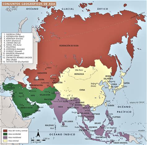 Mapa Asia Politico Mapa Asia Politico Capitales