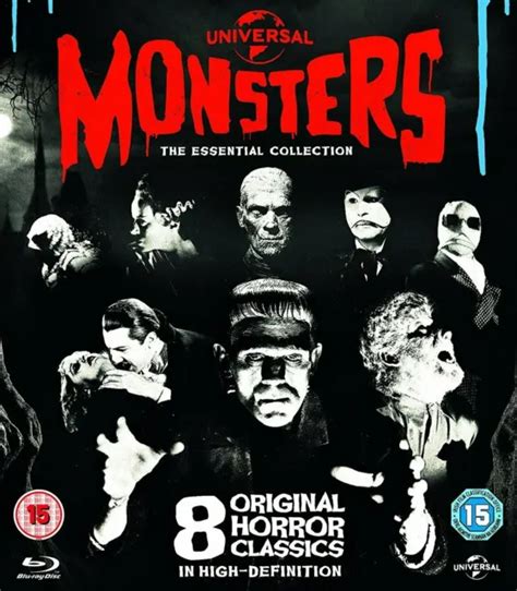 Universal Classic Monstersessential Collection Blu Ray8 Horror Region