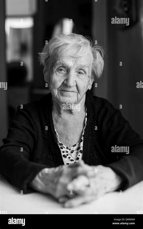 Old Woman Close Up Black And White Stock Photos And Images Alamy