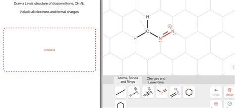 Solved Draw A Lewis Structure Of Diazomethane Ch N Chegg Com