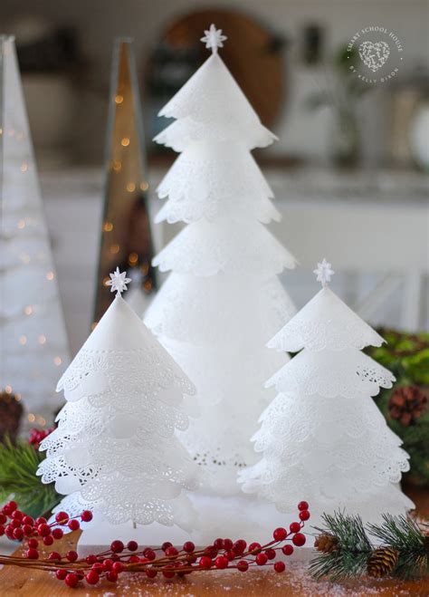 Doily Christmas Trees An Easy Christmas Craft Idea