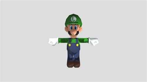 Ds Dsi Super Mario 64 Ds Luigi Download Free 3d Model By Kyle