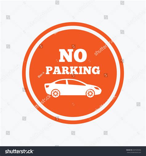 No Parking Sign Icon Private Territory Stock Vector Royalty Free