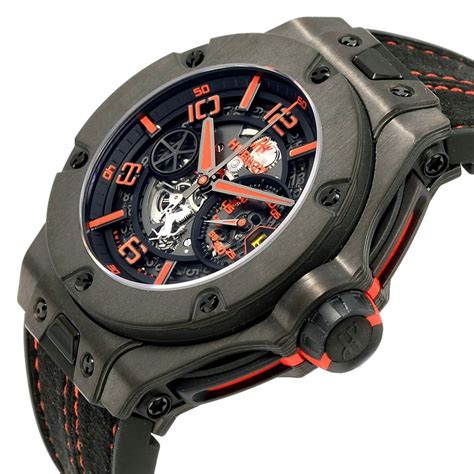 Hublot, swiss watch brand, representing the art of fusion in watches. Hublot Ferrari Unico Carbon Limited Edition Mens Watch 402.QU.0113.WR | SwissWatchExpo