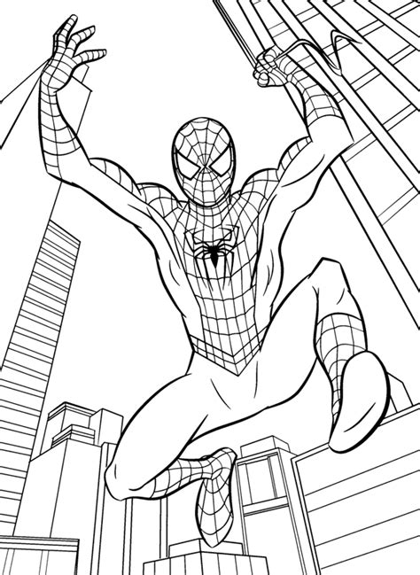 Mewarnai Gambar Spiderman Si Super Hero Yang Keren