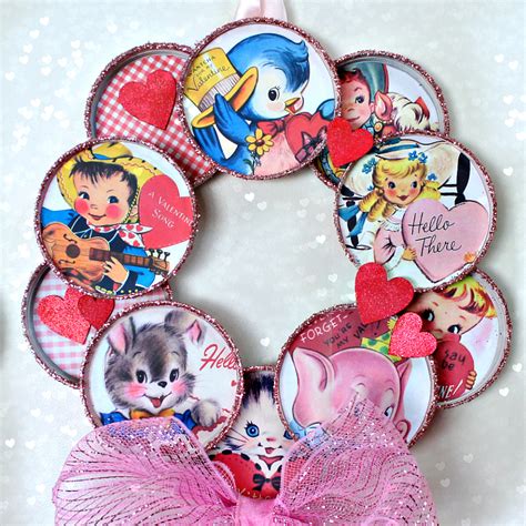 Mark Montano Vintage Valentine Wreath With Upcycled Lids