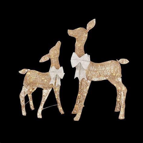 Complement your existing decor with a variety of functional accent pieces. Home Accents Holiday 36 in. LED Lighted Gold PVC Deer and ...