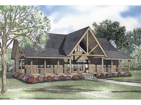 Our saint maur plan offers a split bedroom design, a beamed vaulted ceiling in the combination living and dining areas, his and her closets and front and rear porches. Canoe Point Vacation Log Home Plan 073D-0041 | House Plans ...
