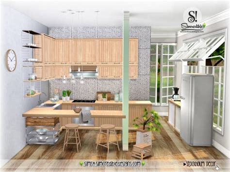 Stockholm Kitchen Decorextras At Simcredible Designs 4 Sims 4 Updates