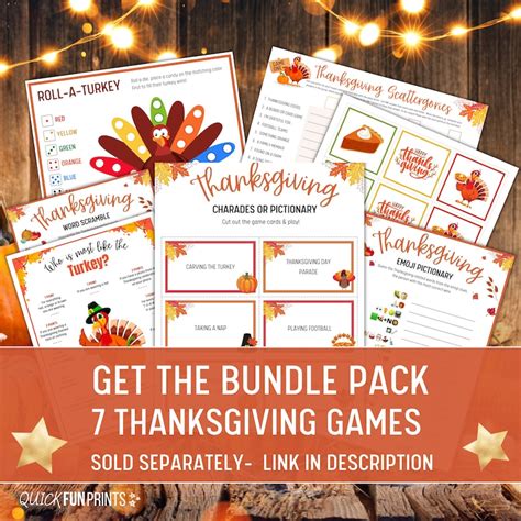 Thanksgiving Charades Pictionary Thanksgiving Game Kids And Etsy